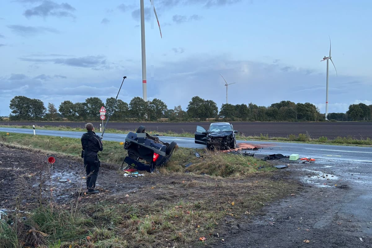 Stade NI – Fahrer (60) stirbt nach Unfall von zwei Pkw